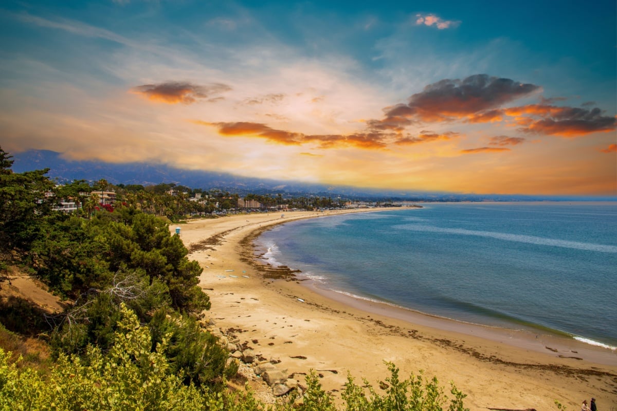 Leadbetter beach in Santa Barbara California