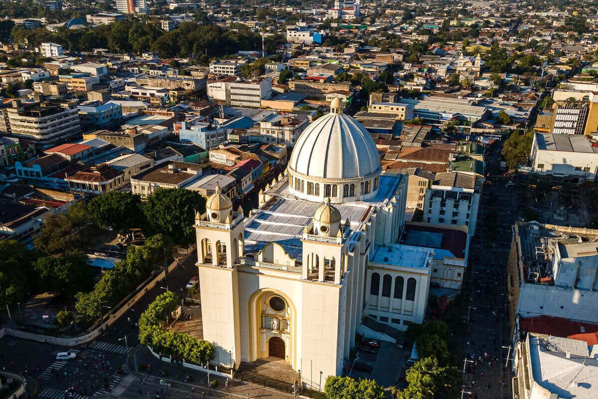 Aerial View Of San Salvador, El Salvador, Central America