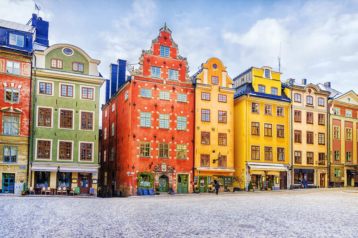 Colorful Gamla Stan In Stockholm, Sweden