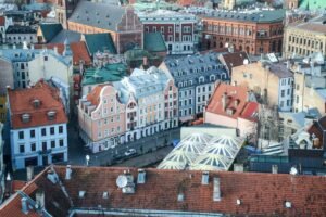 Aerial view of Riga, Latvia