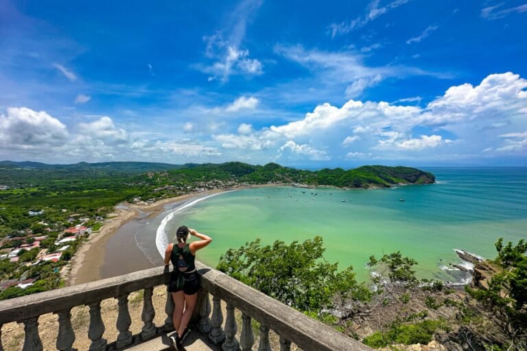 Liz Fox overlooking Bay in San Juan del Sur, Nicaragua