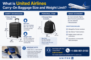 What is United Airlines Carry-On Baggage Size and Weight Limit?
