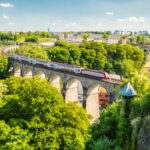 Train in scenic region of Luxembourg